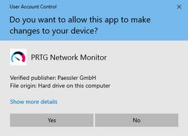 Windows User Account Control Confirmation Request Windows User Account Control Confirmation Request